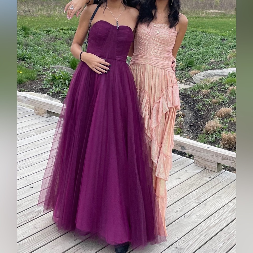 Zac Posen Purple Tulle Gown